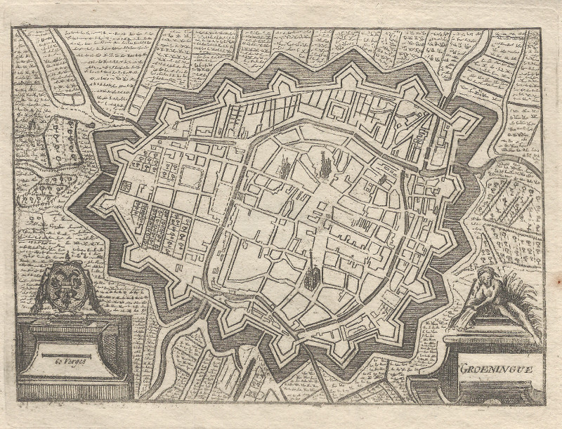 afbeelding van plattegrond Groeningue van J. Harrewijn (Groningen)