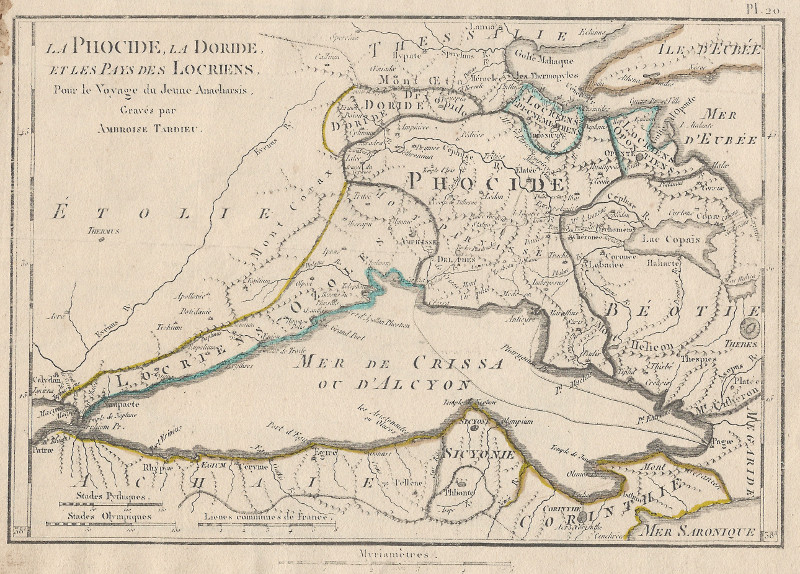 afbeelding van kaart La Phocide, la Doride, et les Pays des Locriens van A. Tardieu