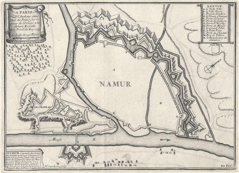 afbeelding van plattegrond Namur, Capitale du Comte van Nicolas de Fer (Namen, Namur)