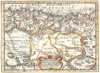 kaart Gedeelte van Barbaryen, waar in legt t Rijk van Algiers verdeelt in zyne Lanschappen