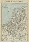 kaart Nederland, Belgie, Luxemburg