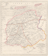 kaart Kaart van de Provincie Friesland met aanduiding der Wadden en het Friesche Gat .