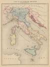 kaart Italië en de Illyrische Provinciën ten tijde van Napoleon I